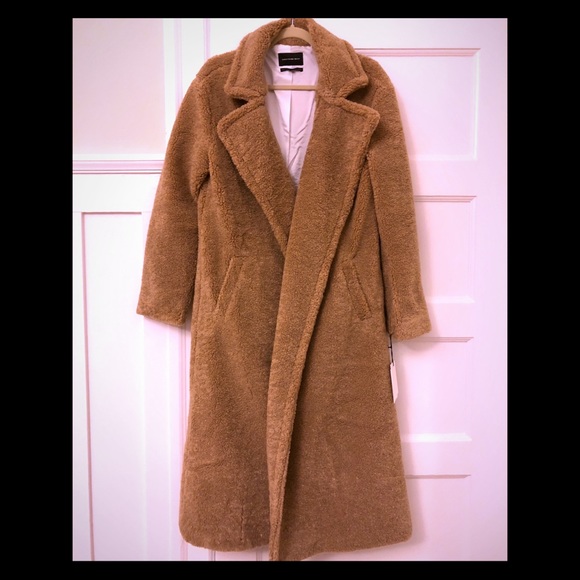 something navy teddy coat